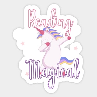 Reading Is Magical Unicorn - Cute Librarian Sticker